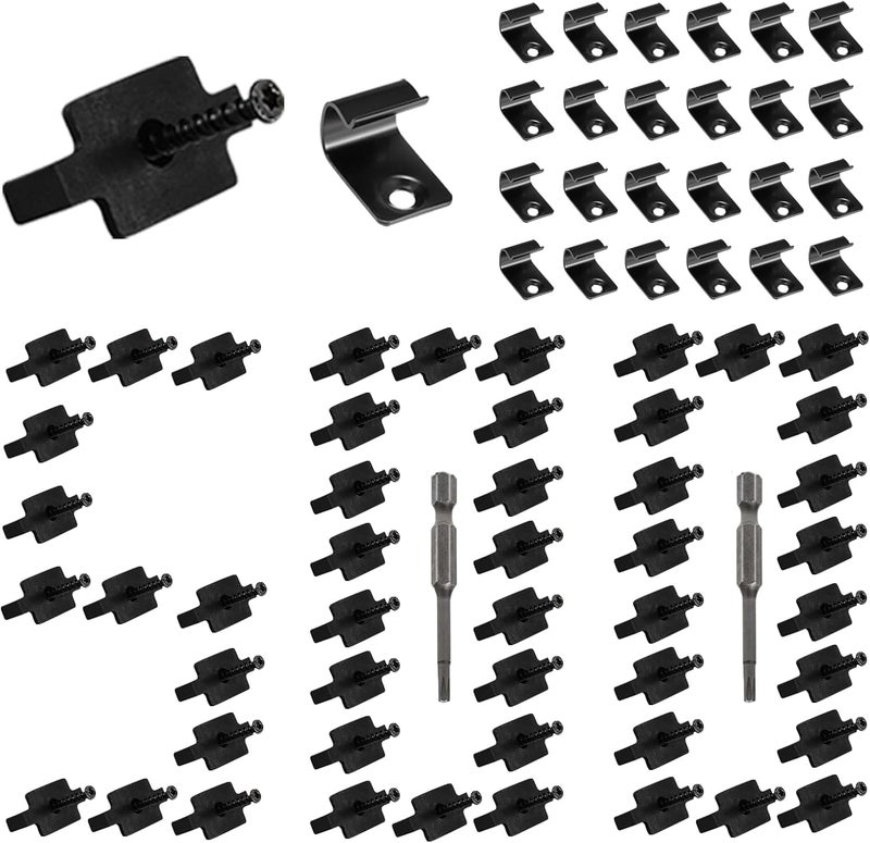 HEYLEAYAR 500Pcs Hidden Fastener Clips,Composite Decking Clips & Hidden Deck Fasteners with Universal 304 Stainless Steel Start Clips Kit for Composite Decking Board for 300 SQ.FT. - Image 1